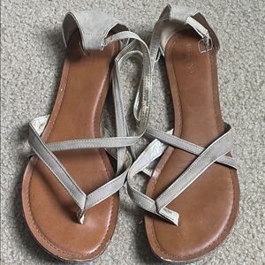 Merona Gray and Brown Women's Sandals